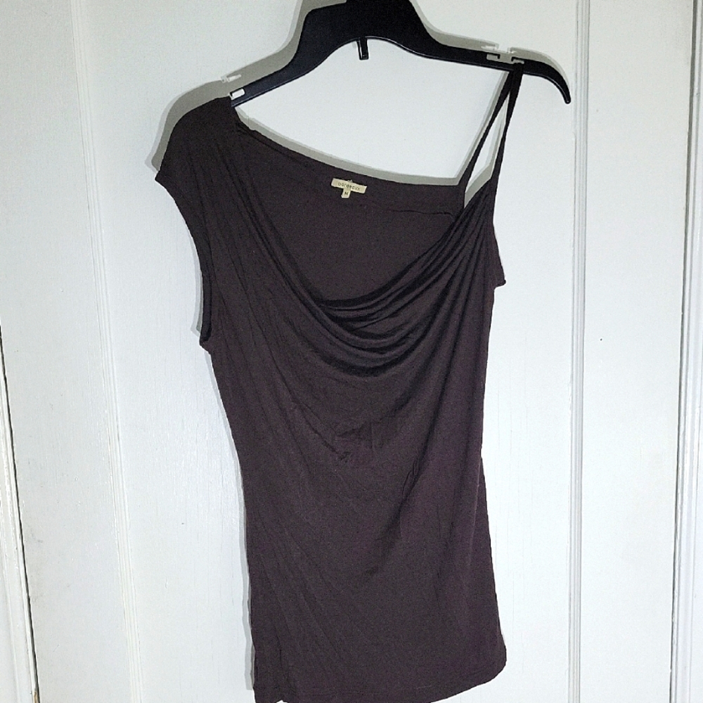 Elegant Bordeaux Brown Women's Top SZ M